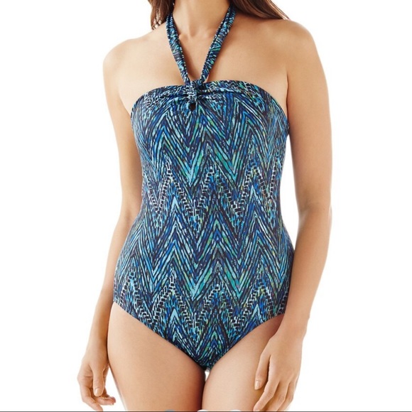Chicos Katie convertible bandeau one piece swimsuit - Picture 1 of 9
